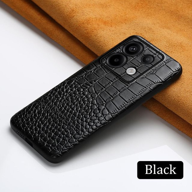 Echte Lederhülle für Xiaomi Redmi Note 14 Pro Plus, Mi 14 Ultra und 14T Pro in Schwarz - Bild 1