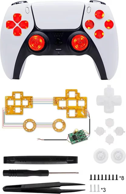 Ren Tian Ge LED DIY Color Light Board Kit für PS5 Controller mit 6 Farben zur Beleuchtung von D-Pad und Tasten - Bild 1