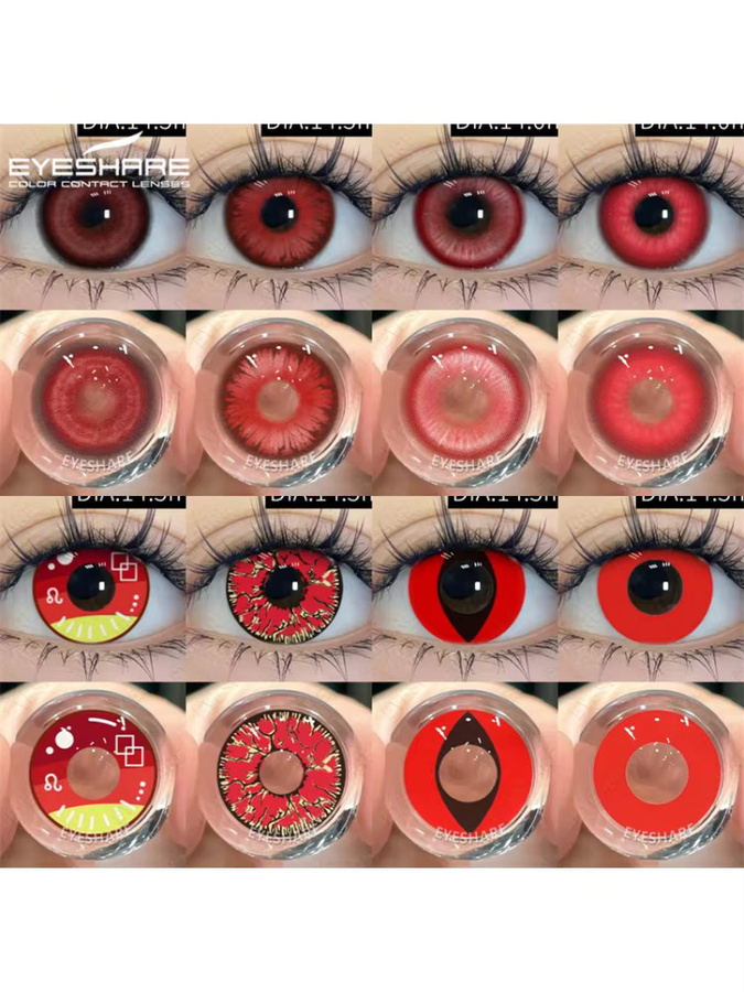 EYESHARE Kontaktlinsen, Rot, 2 Stück - Bild 3