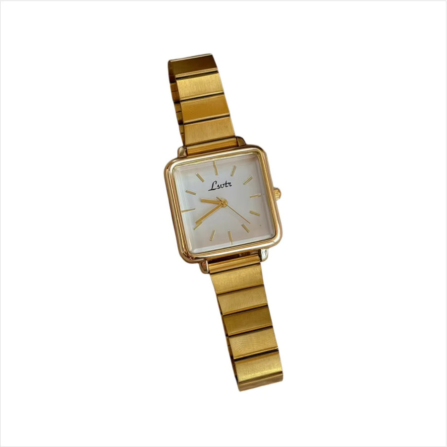 LSVTR Armbanduhr Edelstahl, Silber, Quarz, Eckig, Damen - Bild 2
