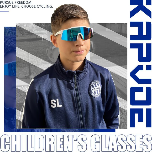 Kapvoe Sportsonnenbrille Kinder, Vollrand, Multicolor, Kunststoff - Bild 1