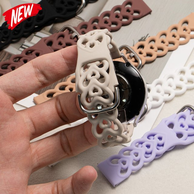 FancyWrist Uhrenarmband, Silikon, Herzform, Weiß - Bild 1