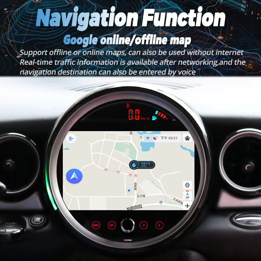NAVIRIDER Android 13 Autoradio Multimedia Video Player mit Navigation und GPS sowie Carplay für BMW Mini One R56 R57 R58 R60 Cooper 2007-2017 in Schwarz - Bild 6