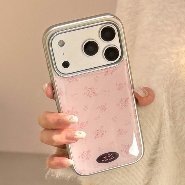 MUQGEW Stoßfeste Handyhülle mit rosa Blumen-Design für iPhone 12 bis iPhone 17 Pro Max - Bild 1