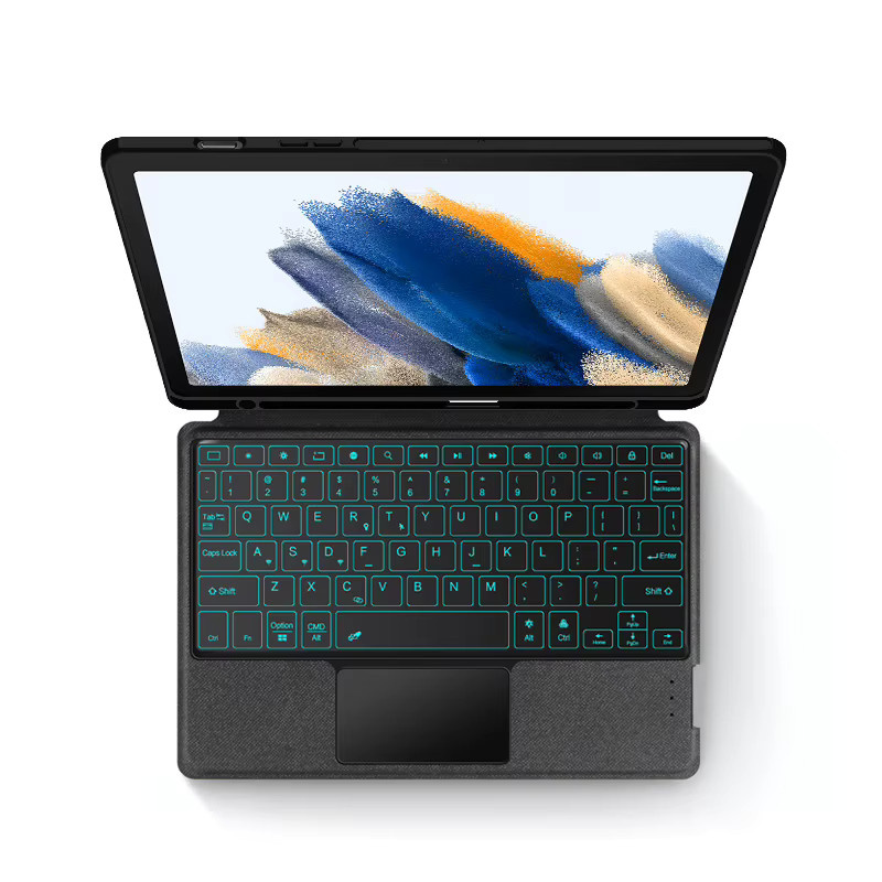 Samsung Touchpad-Tastatur und Hülle für Galaxy Tab A8 10,5 Zoll 2021 SM-X200 SM-X205 in Schwarz - Bild 2