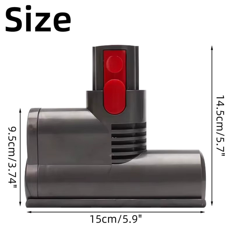 Motorisierter Mini-Werkzeugbürstenkopf für Dyson Akku-Staubsauger V7 V8 V10 V11 V15 zur Milbenentfernung in Grün und Grau, B/T/H: 14,5 x 15,0 cm - Bild 6