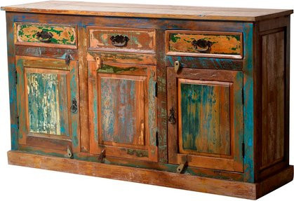 SIT Sideboard RIVERBOAT aus Altholz in Bunt, B/H/T: 140 x 72 x 40 cm - Bild 1