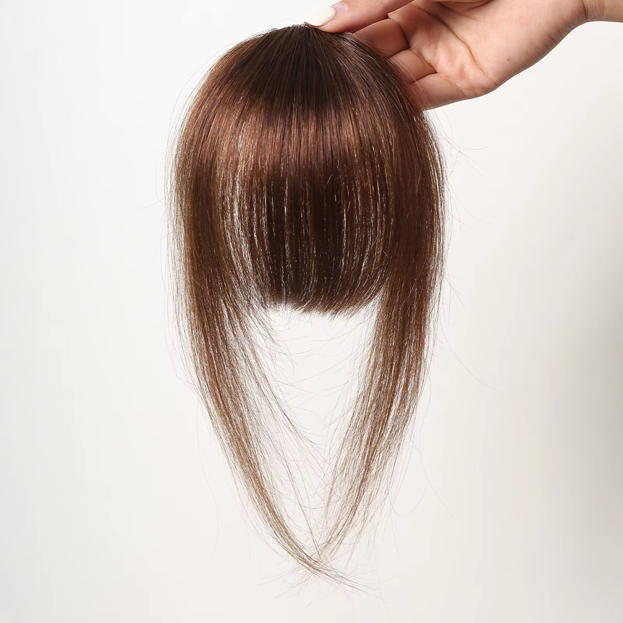 HAIRCUBE Pony-Clip, braunes Remy-Echthaar, Damen - Bild 2