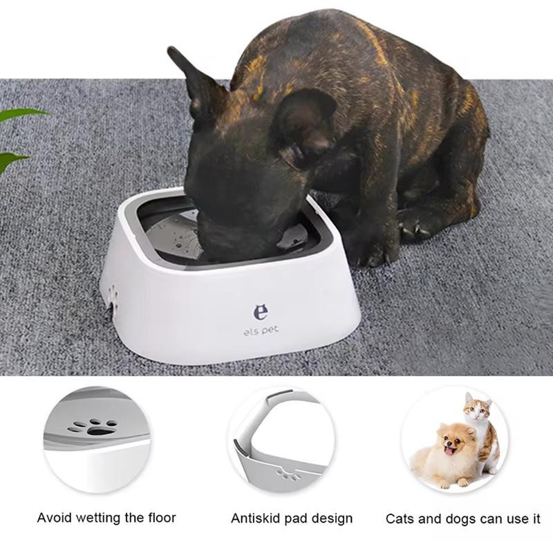 Trinkwasserspender für Hunde und Katzen von Yiran Furniture, schwimmender Napf aus Kunststoff, 1,5 l, weiß - Bild 2
