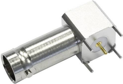 Telegärtner BNC-Steckverbinder Buchse für den horizontalen Einbau, 75 Ohm, Silber - Bild 1