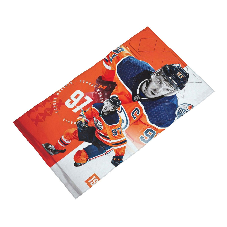 Connor McDavid Saugfähiges und schnelltrocknendes Baumwolltuch für Pool und Bad, Weiß, B: 40 cm, H: 60 cm - Bild 2