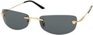 Versace VE 2279 Sonnenbrille, randlos, rechteckig, Metall, Herren, gold, grey - Bild 1