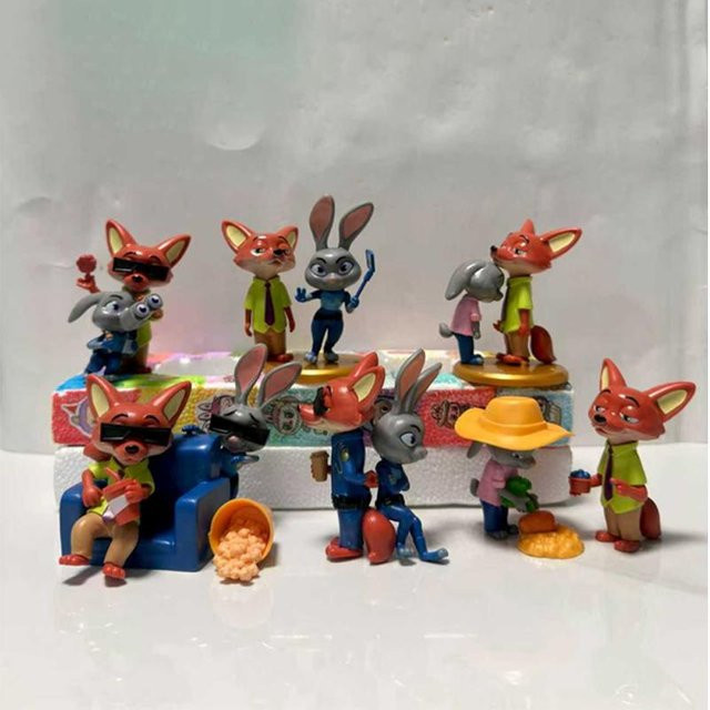 Disney Zootopia Nick und Judy Actionfiguren, 6-teiliges Set, ab 14 Jahren - Bild 1