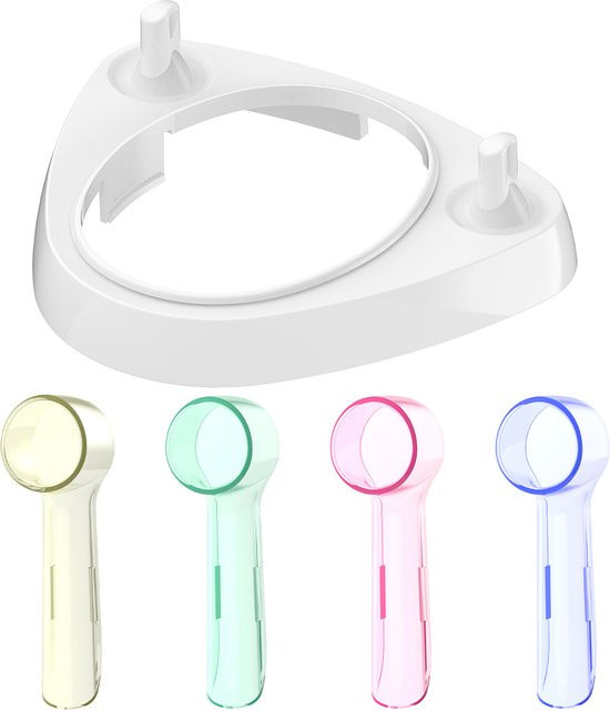eelhoe Bürstenkopfabdeckungen und Zahnbürstenkopfhalter-Set, weiß, transparent - Bild 1