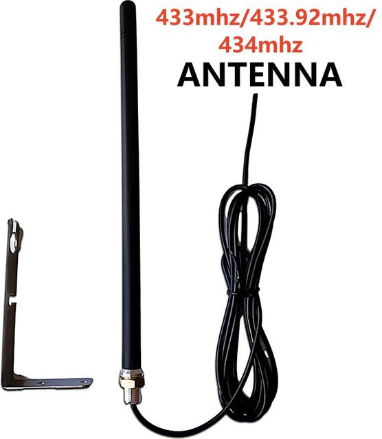 KUANGZIPENG Universal 433 MHz Wireless Receiver Garagentor Controller mit Antenne und Signal Booster, Schwarz - Bild 1