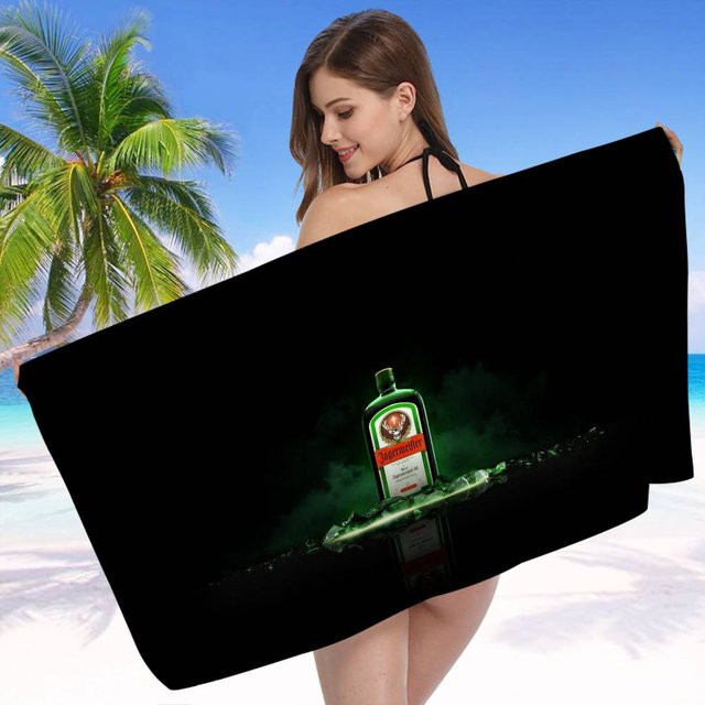 J-Jägermeister Mikrofaser Strandtuch aus Polyester, Saugfähig und Schnelltrocknend, B: 60 cm, H: 130 cm - Bild 1