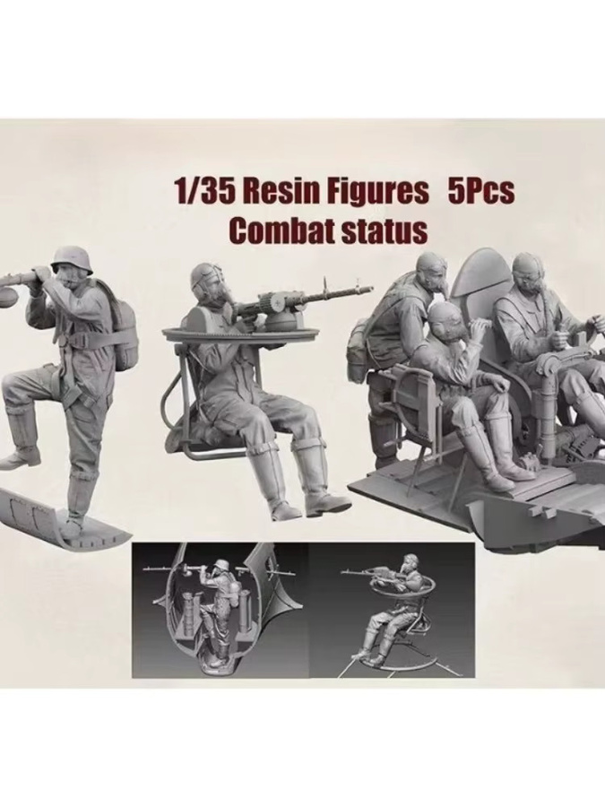 BAANFU History Hobby Miniatur-Soldat 5, Modellbausatz, Maßstab 1:35, Einzelfigur, unmontiert und unbemalt - Bild 3