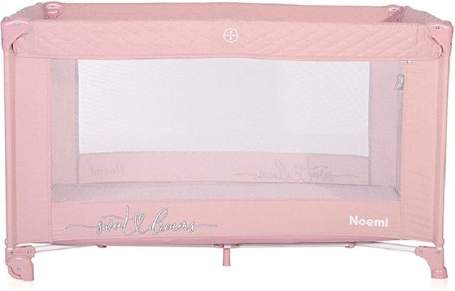 Lorelli Baby Reisebett Laufstall Noemi mit Matratze in Pink und seitlicher Öffnung - Bild 1