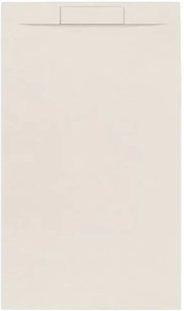 Frascio New Technology Duschwanne Vulcano Line Plus aus Harz und Marmorpulver mit Seitengitter, Farbe: Beige, B/T: 105 x 65 cm - Bild 1