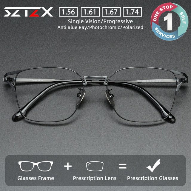 SZTZX Lesebrille, Titan, Vollrand, blaues Licht blockierend - Bild 1