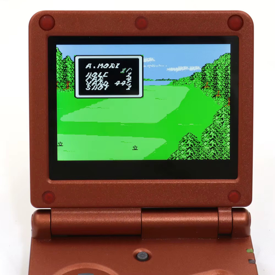 HISPEEDIDO Vorlaminiertes IPS V5 Bildschirm-Kit mit hoher Helligkeit und Hintergrundbeleuchtung für Gameboy Advance SP in Rot - Bild 3