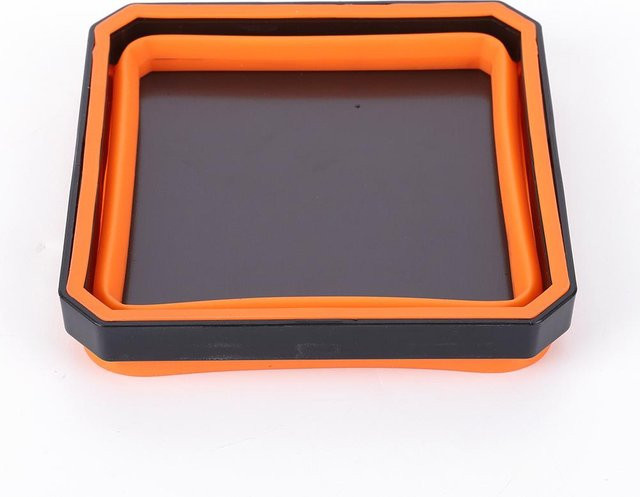 YULIN Magnetische Schraubenschale in Orange, 4,53 Zoll zusammenklappbare Teileablage aus Kunststoff und Silikon - Bild 1