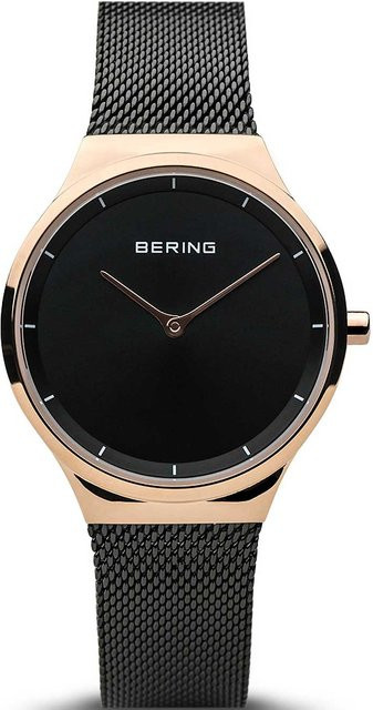 Bering Damenuhr, Quarz, Edelstahl, Schwarz, 31 mm, 3 ATM - Bild 1