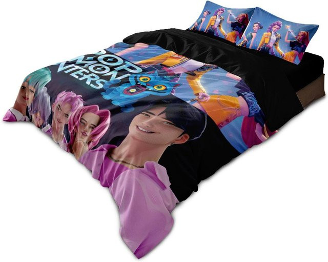 3-teiliges Bettbezug-Set Lodestar K-Pop Demon Hunters mit Kissenbezügen, Mehrfarbig, B/H: 140 x 210 cm - Bild 1