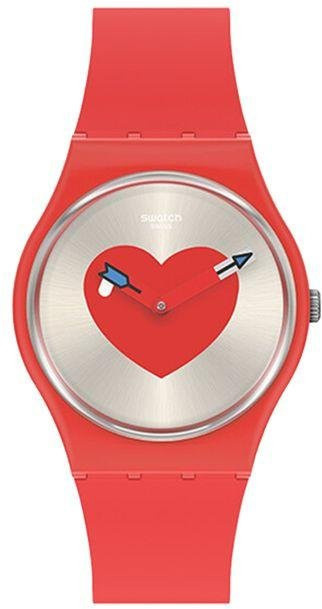 Swatch Armbanduhr, Quarz, Silikonarmband, 34 mm, Damen, Silber - Bild 1