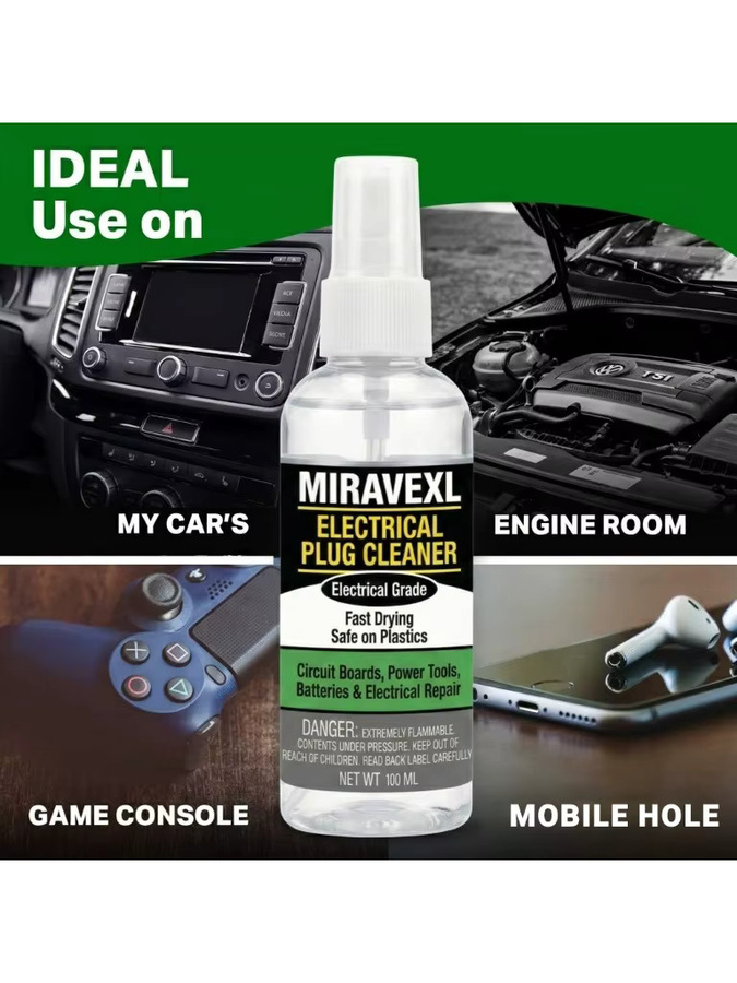 MIRAVEXL Elektrischer Kontaktreiniger-Spray 100ml Schnelltrocknender Elektronik-Entfetter für Autostecker und Leiterplatten - Bild 6