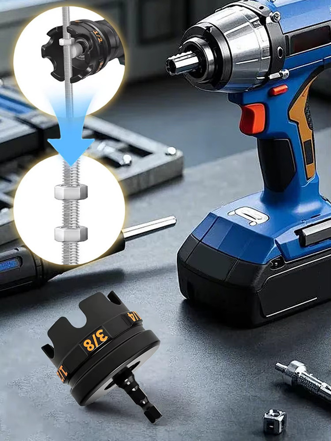 Zipper Universal Steckschlüssel aus Metall in Schwarz für Rohr-Racks und Bohrer-Befestigungen - Bild 6