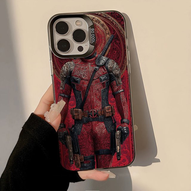 Caynes Luxus Silikon Schutzhülle für iPhone 13 14 15 16 17 Pro Max, Stoßfest und Mattiert, Farbe: Rot - Bild 1