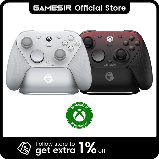 GameSir G7 Pro Xbox-Controller in Silber für Xbox Series X | S, Xbox One X | S, PC, Steam und Android mit Hall-Effekt, Ladestation und Gyroskop - Bild 1