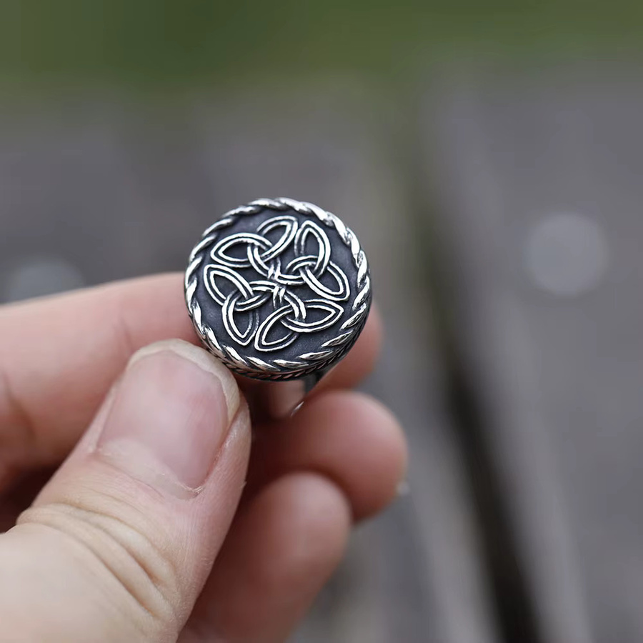 Herrenring Edelstahl, Vintage, Silber - Bild 3