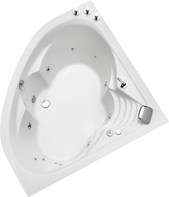 Whirlpool Ottofond Cascade Weiß inkl. Schwallarmatur B/T/H: 140 x 43 x 140 cm - Bild 1