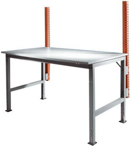 Manuflex Anbau-Aufbausäule ZB3782.2001 für UNIVERSAL und PROFI Standard Anbautische, Farbe: Orange, Nutzhöhe: 60 cm - Bild 1