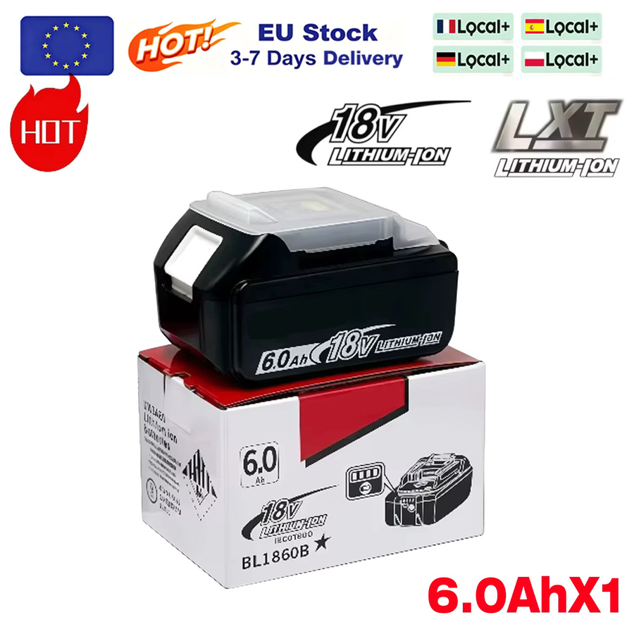 Makita BL1830 Akku und Ladegerät Set, 18 V, 6000 mAh, Schwarz - Bild 5