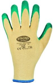 STRONGHAND Specialgrip Arbeitshandschuhe mit Latexbeschichtung in Gelb/Grün, Größe 9, EN 388 Kat. II - Bild 1
