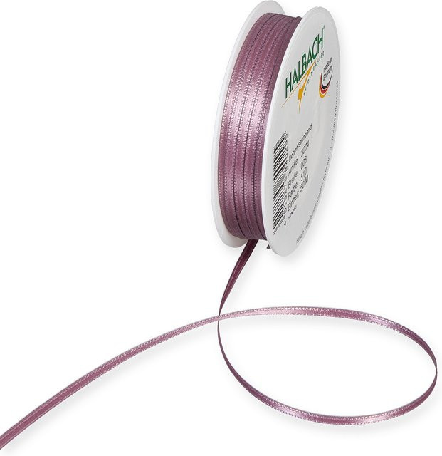 Halbach Satinband aus Polyester in Hellrosa, Breite: 0,3 cm, Länge: 10 m - Bild 1