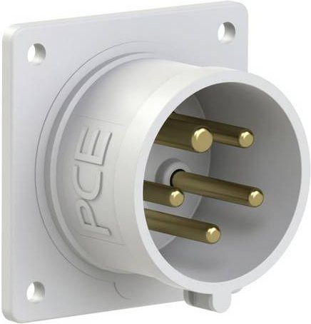 PC Electric CEE Anbaustecker 615-1f7 16A 5polig IP44 Weiß - Bild 1