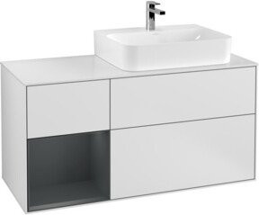Villeroy & Boch Finion Waschtischunterschrank mit Abdeckplatte, Farbe Weiß lackiert, B/T/H: 120 x 50,1 x 50,1 cm - Bild 1