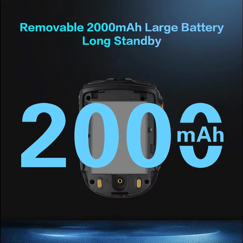 UNIWA BM001 Zello Walkie-Talkie mit SOS-Funktion und PTT-Taste, 2000mAh POC Handfunkgerät mit Bluetooth-Mikrofon in Schwarz, kompatibel mit Alps UNIWA F400 - Bild 4