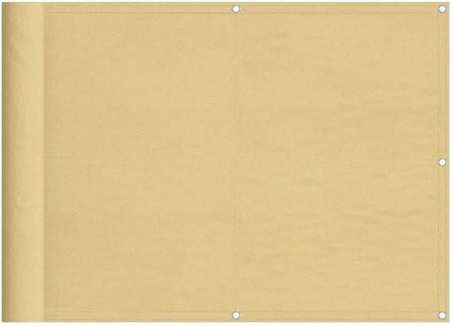 vidaXL Balkon Sichtschutz aus Polyester-Oxford in Sandfarben, Höhe: 75 cm, Breite: 400 cm - Bild 1