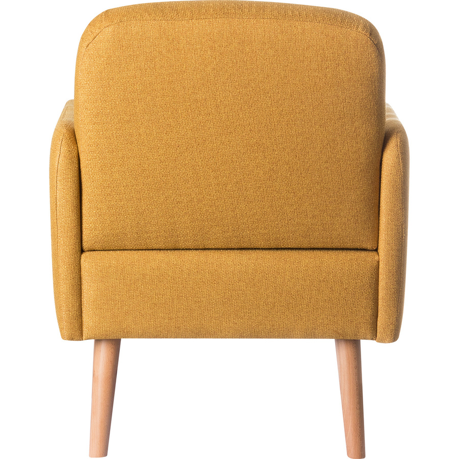 Paperflow Sessel Brooks im Retro-Design mit Massivholzgestell und Stoffbezug, Safran/Gelb/Orange, B/T/H: 79 x 77 x 62 cm - Bild 2