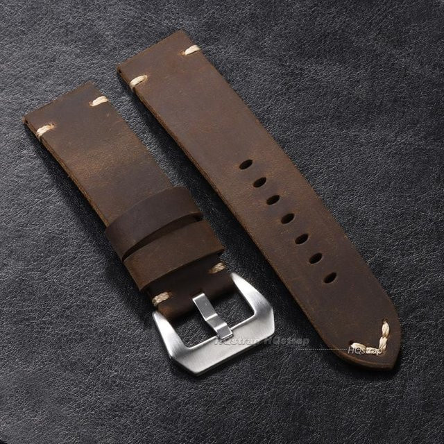 HQstrap Uhrenarmband Rindsleder, Braun, Vintage, Unisex - Bild 1