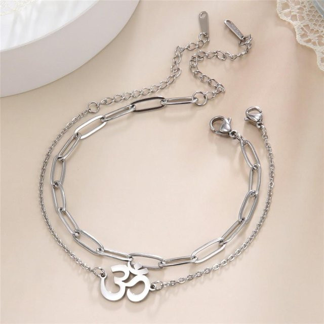 YULIN Armband Edelstahl, OM, Damen Herren, 17-22cm - Bild 1