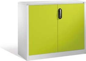 C+P Akten-Sideboard Acurado mit Drehtüren, 2 Ordnerhöhen, Front Viridingrün, Korpus Lichtgrau, H: 100 cm, B: 120 cm, T: 40 cm - Bild 1