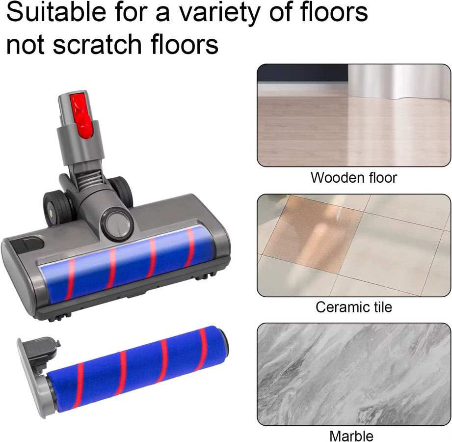 Dyson Soft Roller Bürstenkopf Ersatz für Teppich und Hartholz Boden passend für v7 v8 v10 v11 v15 und gen5 Akku-Staubsauger - Bild 2
