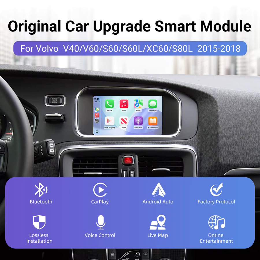 LEXXSON CarPlay und Android Auto Retrofit Kit für Volvo V40 V60 S60 XC60 S80 (2015–2018) mit 7-Zoll-Bildschirm und Decoder-Box - Bild 3