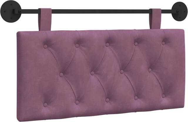 vidaXL Wandmontiertes Polsterpaneel aus Samt in Lila, B/H/T: 90 x 55 x 7 cm - Bild 1